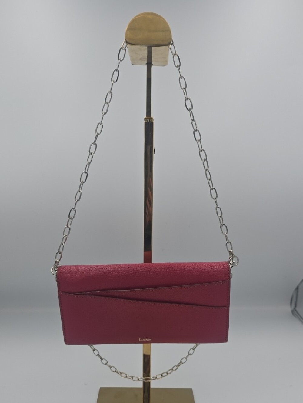 Cartier Pink Envelope Long Snap Wallet Silver Hardware Chain/Divider (GOOD) ๐ - Picture 15 of 15